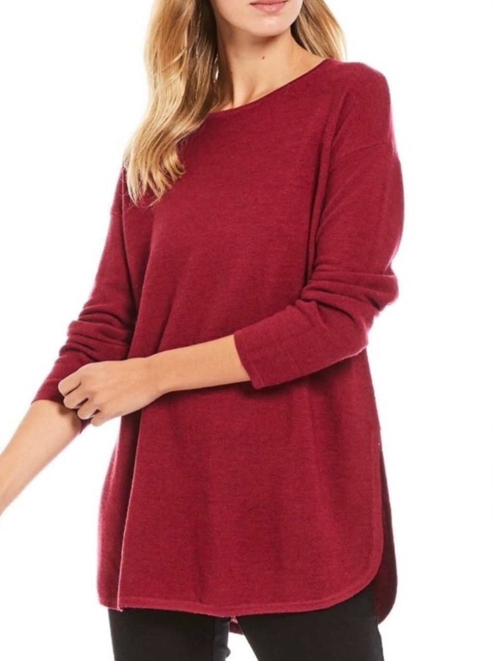EILEEN FISHER Round Neckline Organic Cotton Tunic Sweater NWT